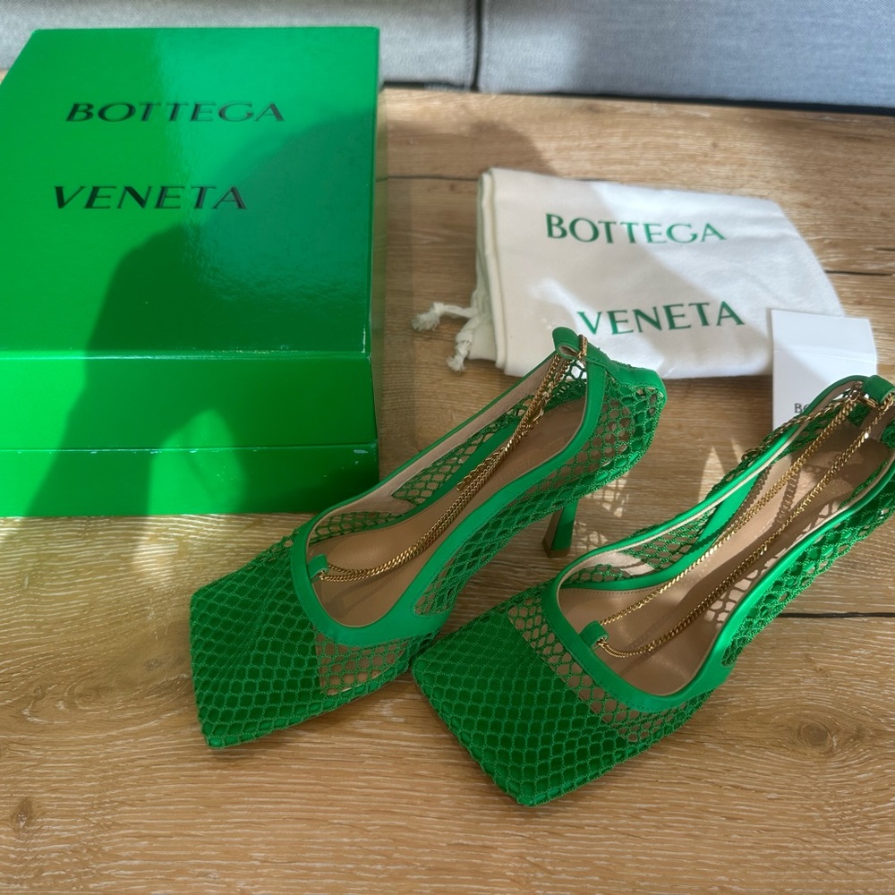 Bottega Veneta Vibrant Green Heels